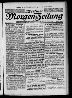 Berliner Morgenzeitung vom 31.01.1913