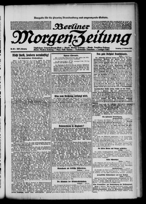 Berliner Morgenzeitung vom 02.02.1913
