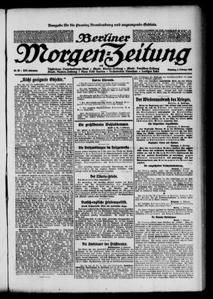 Berliner Morgen-Zeitung vom 04.02.1913