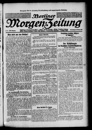 Berliner Morgen-Zeitung vom 13.02.1913