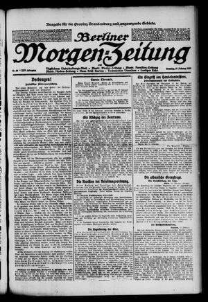 Berliner Morgenzeitung vom 16.02.1913