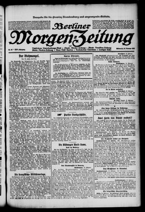 Berliner Morgenzeitung vom 19.02.1913