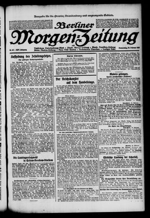 Berliner Morgenzeitung vom 20.02.1913