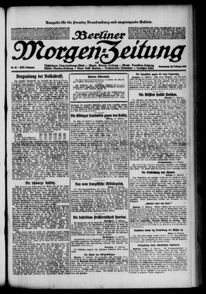 Berliner Morgenzeitung vom 22.02.1913