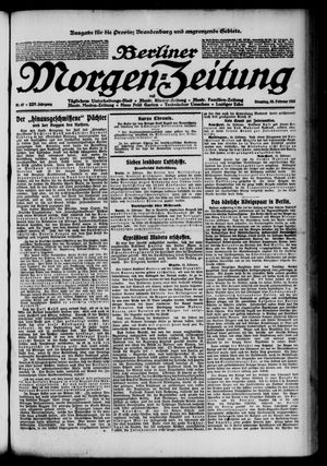 Berliner Morgenzeitung vom 25.02.1913