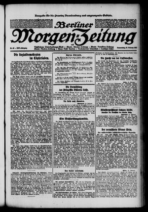 Berliner Morgenzeitung vom 27.02.1913