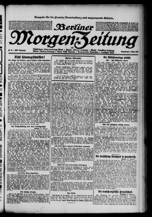 Berliner Morgenzeitung vom 01.03.1913