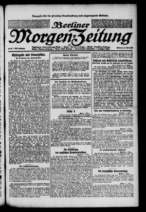 Berliner Morgenzeitung vom 12.03.1913
