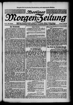 Berliner Morgenzeitung vom 16.03.1913