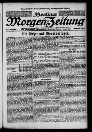 Berliner Morgenzeitung vom 29.03.1913
