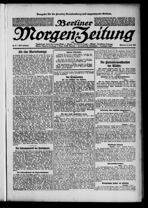 Berliner Morgen-Zeitung on Apr 2, 1913