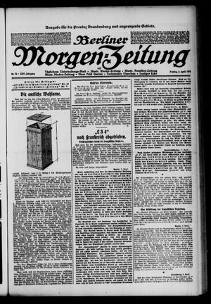 Berliner Morgen-Zeitung vom 04.04.1913