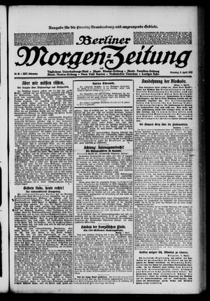 Berliner Morgen-Zeitung vom 08.04.1913