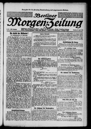 Berliner Morgen-Zeitung vom 22.04.1913