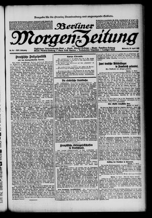 Berliner Morgen-Zeitung vom 23.04.1913