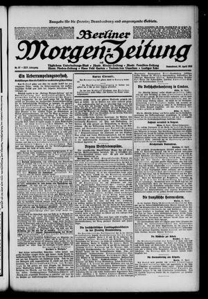 Berliner Morgen-Zeitung vom 26.04.1913