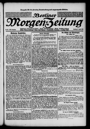 Berliner Morgen-Zeitung on Apr 27, 1913
