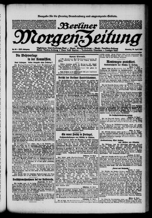 Berliner Morgen-Zeitung vom 29.04.1913
