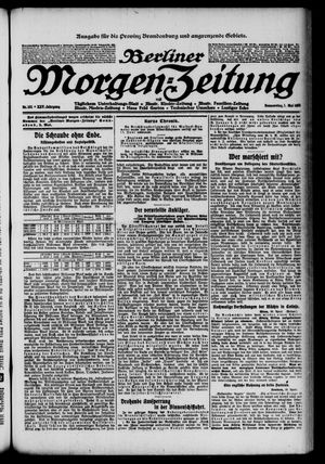 Berliner Morgen-Zeitung vom 01.05.1913