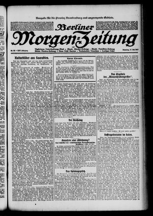 Berliner Morgen-Zeitung vom 27.05.1913