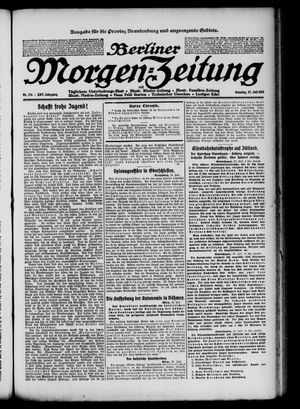 Berliner Morgen-Zeitung vom 27.07.1913