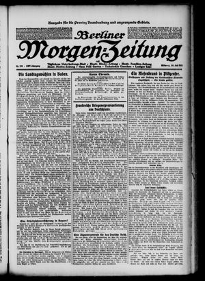 Berliner Morgen-Zeitung vom 30.07.1913