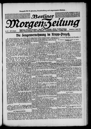 Berliner Morgen-Zeitung vom 02.08.1913