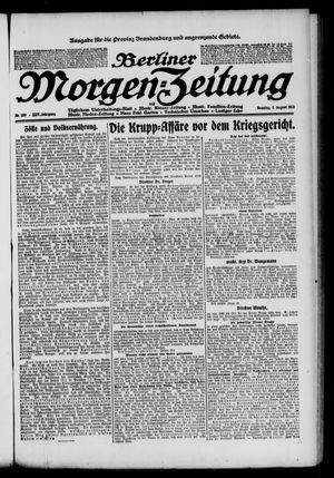 Berliner Morgen-Zeitung vom 03.08.1913