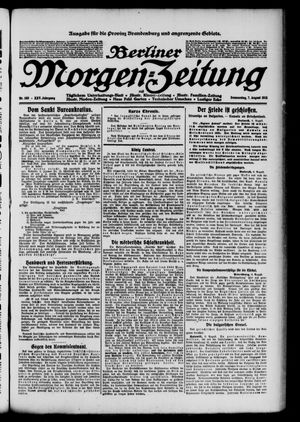 Berliner Morgen-Zeitung vom 07.08.1913