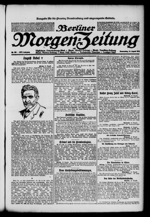 Berliner Morgen-Zeitung vom 14.08.1913