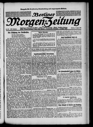 Berliner Morgen-Zeitung vom 17.08.1913