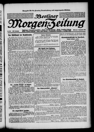 Berliner Morgen-Zeitung vom 03.09.1913
