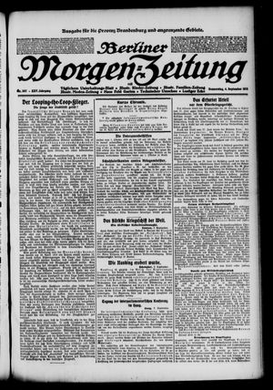 Berliner Morgen-Zeitung vom 04.09.1913
