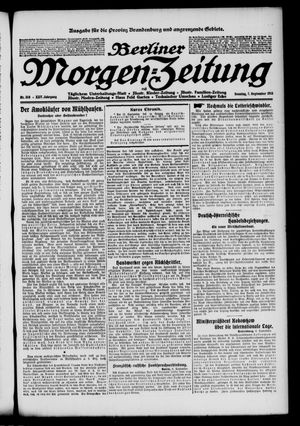 Berliner Morgen-Zeitung vom 07.09.1913