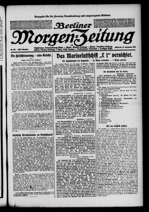 Berliner Morgen-Zeitung vom 10.09.1913
