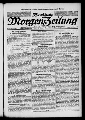 Berliner Morgen-Zeitung vom 14.09.1913