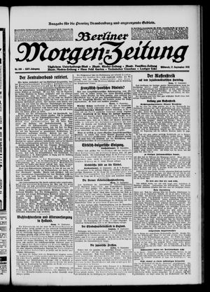 Berliner Morgen-Zeitung vom 17.09.1913