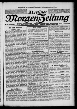 Berliner Morgen-Zeitung vom 21.09.1913