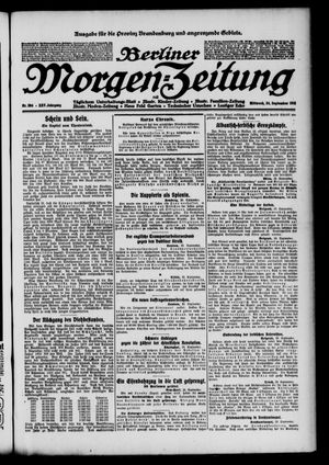 Berliner Morgen-Zeitung vom 24.09.1913