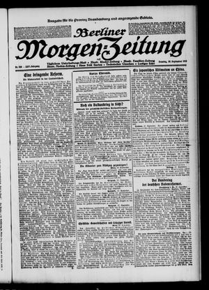 Berliner Morgen-Zeitung vom 28.09.1913