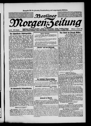 Berliner Morgen-Zeitung vom 08.10.1913