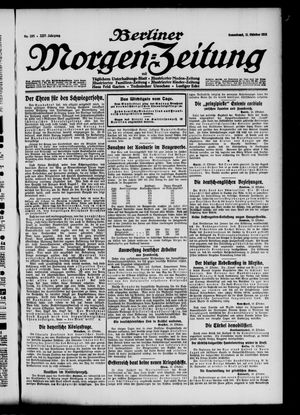 Berliner Morgen-Zeitung vom 11.10.1913