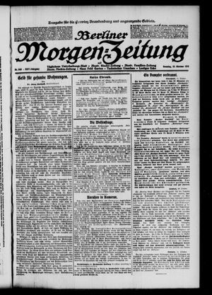Berliner Morgen-Zeitung vom 12.10.1913