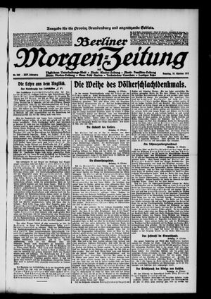 Berliner Morgen-Zeitung vom 19.10.1913