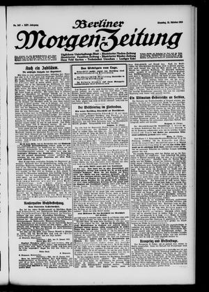 Berliner Morgen-Zeitung vom 21.10.1913