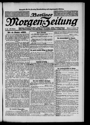 Berliner Morgen-Zeitung vom 22.10.1913
