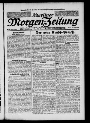 Berliner Morgen-Zeitung vom 24.10.1913