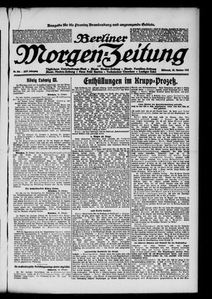 Berliner Morgen-Zeitung vom 29.10.1913