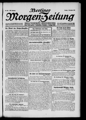 Berliner Morgen-Zeitung vom 07.11.1913