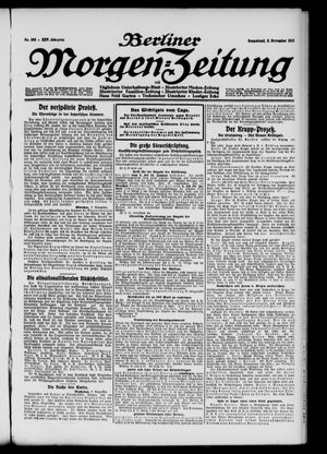 Berliner Morgen-Zeitung vom 08.11.1913